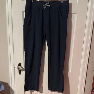 Figs Technical Collection Blue Drawstring Scrub Pants Size Large Stretch